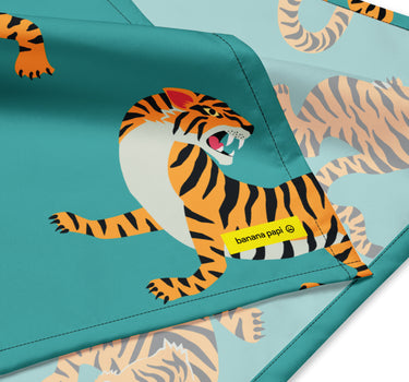 Tigers (Teal) doggie bandana