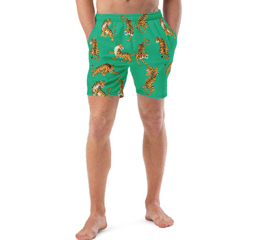 Tigers (Teal) - Surf Edition - 7" Swim Trunks