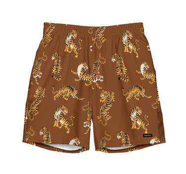 Brown Tigers - Surf Edition - 7" Swim Trunks