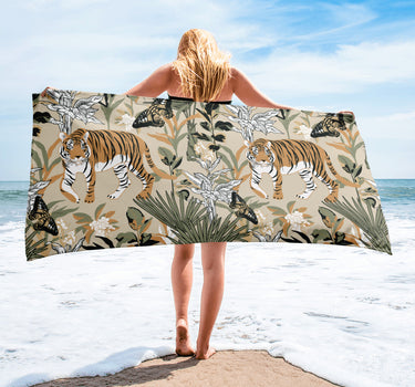 Jungle Tiger Beach Towel