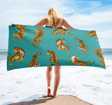 Tigers (Teal) Beach Towel